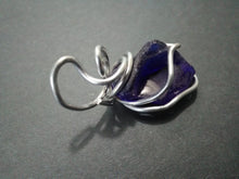 blue sea glass neck pendant