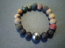 lava bracelet+ picasso jasper+africa turq.+agate