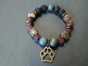 zen paws collection lava bracelet with picasso jasper