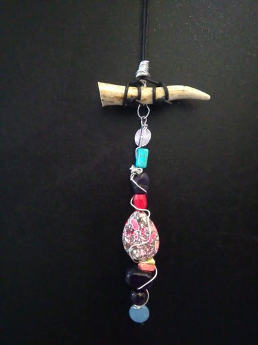 tribal pendant/ semi precious stones