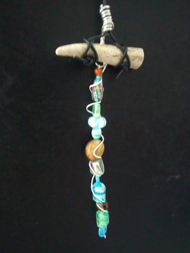tribal deer horn pendant collection/ glass stones