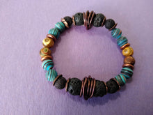 malachite and lava bracelet