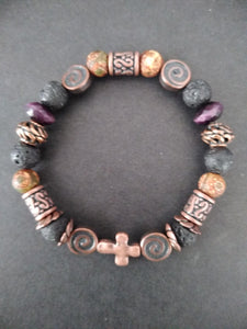 lava bracelet with copper