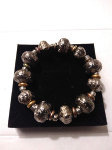 metal and czech glass bracelet