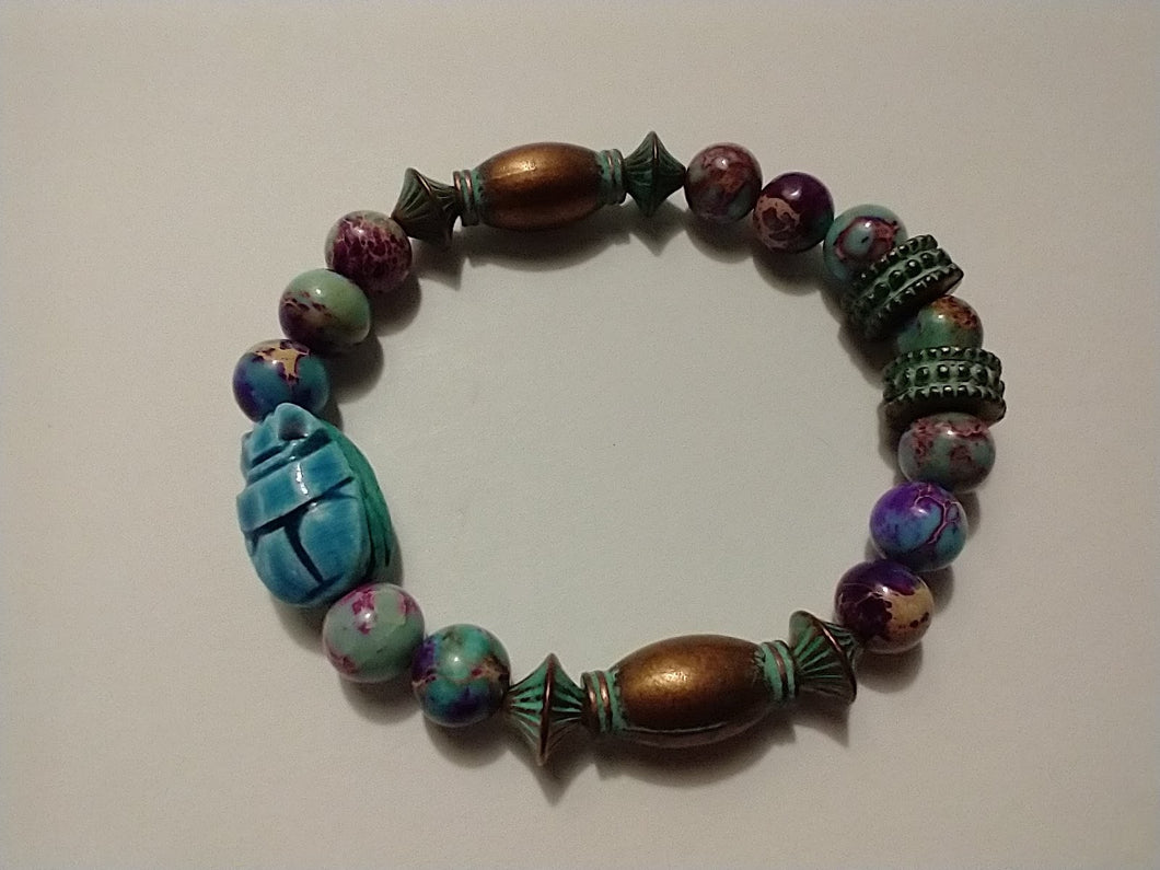 jasper / egyptian scarab / patina