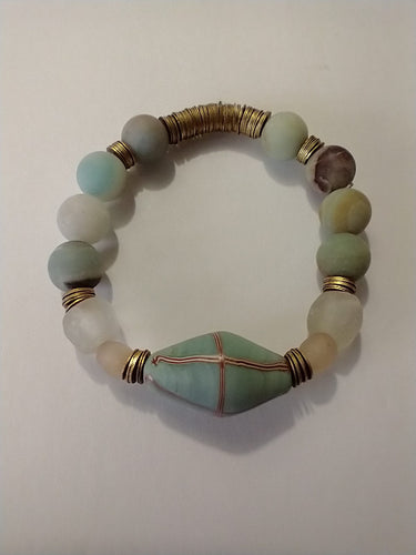 french glass /amazonite
