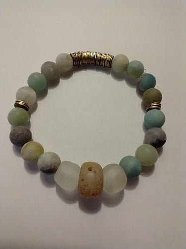 glass /ethiopian moonstone / amazonite