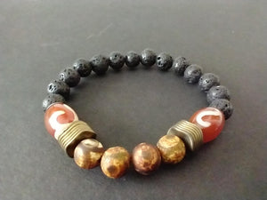 agate / kenyan beads /lava