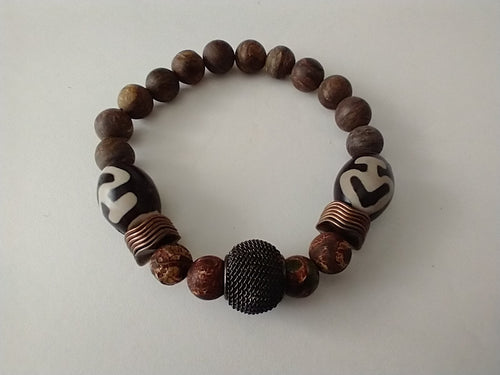 agate /kenyan beads/ bronzite