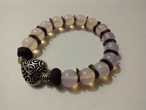 druzy agate / aurora borealis glass
