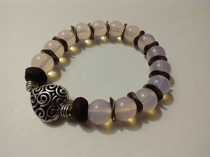 druzy agate / aurora borealis glass