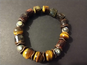 tigers eye /albalone rosewood beads